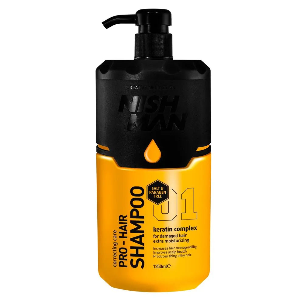 Shampoo Nishman Pro-Hair 01 Complejo de Keratina 1250 ml